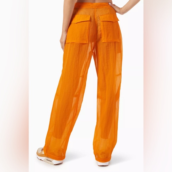 KITH NURU SHEER PARACHUTE PANT IN ORANGE - Picture 5 of 6